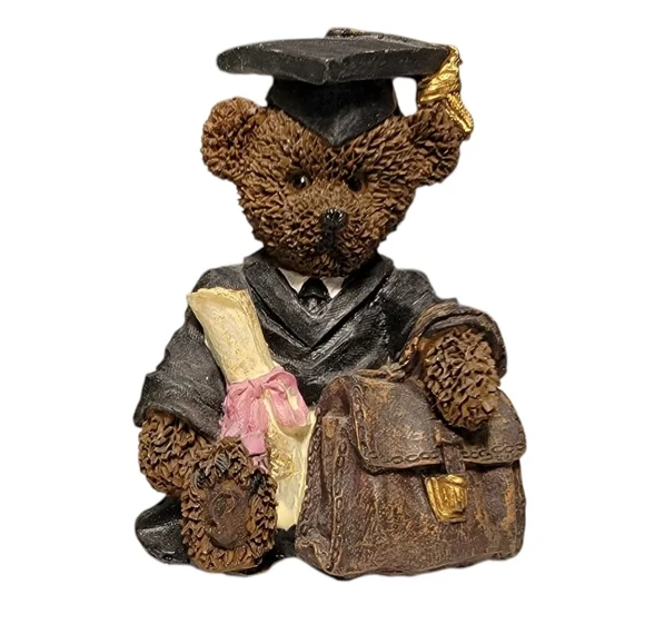 💚 3.5" Adorable Graduation Bear Figure - Picture 1 of 3
